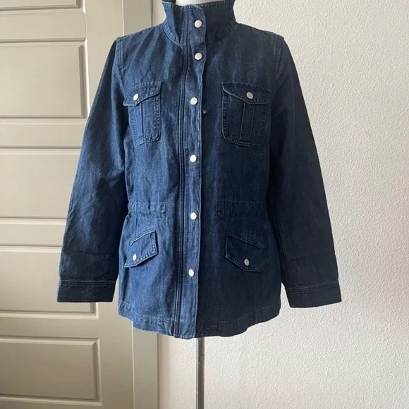 Talbots Safari Denim Jacket Medium NWT - Picture 3 of 11